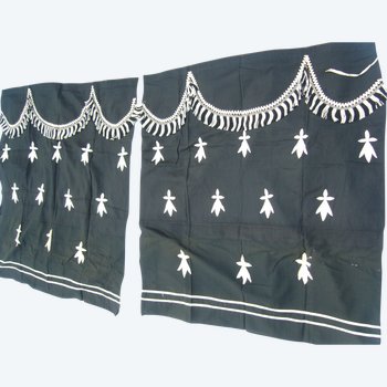 Pair of curtains for hearse, late 19th century