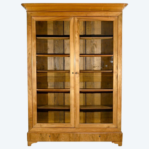 Importante proprietà Biblioteca in noce, periodo di restauro - inizio XIX secolo