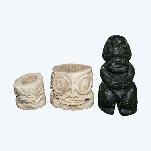 Set of three small TIKI from Polynesia