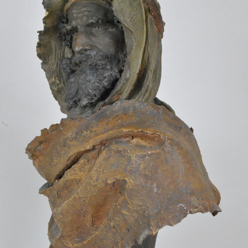 Stellmacher, Busto in Terracotta, Arabo, XIX Secolo