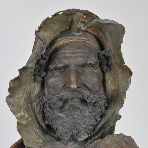 Stellmacher, Busto in Terracotta, Arabo, XIX Secolo