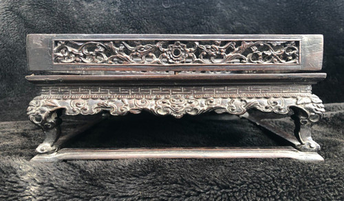 Scholar's Table Or Wooden Tray Inlaid With Mother-of-pearl Indochina 19th