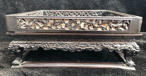 Scholar's Table Or Wooden Tray Inlaid With Mother-of-pearl Indochina 19th