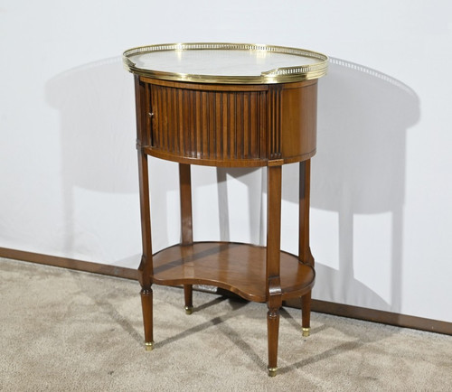 Petite Table Tambour en Acajou, style Louis XVI – Début XXe