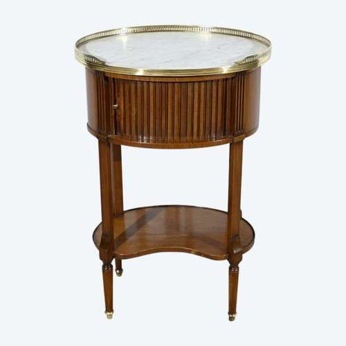 Small Mahogany Drum Table, Louis XVI style - Early 20th century