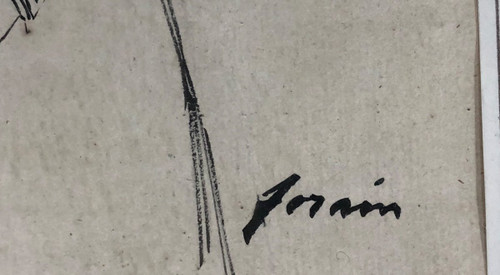 Jean-louis Forain (1852-1931) Due disegni a inchiostro di china
