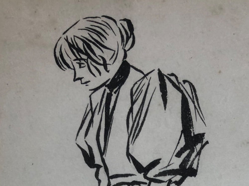 Jean-louis Forain (1852-1931) Due disegni a inchiostro di china
