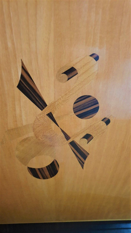 *Offre spéciale  *Sideboard - Exotic Wood Marquetry Bar, 1960s