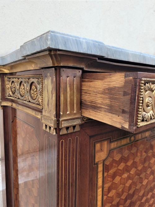 *Offre spéciale  *Grande Secretaire con ribalta in intarsio, fine XIX secolo