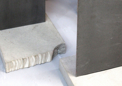 A Pirri, Installazione "Cure", Doghe in acciaio su basi in cemento, XX Secolo