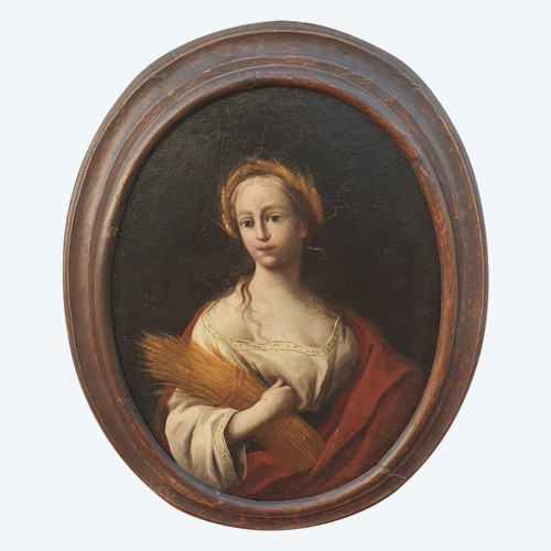 Ceres, Öl auf Leinwand im Oval, 18. Jahrhundert