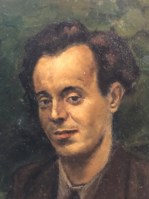 Important Portrait Of A Young Violinist - Oil On Canvas 1937 H 119cm