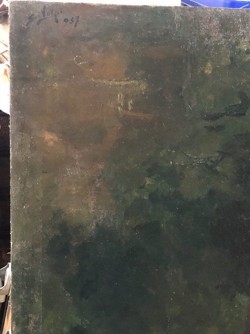 Important Portrait Of A Young Violinist - Oil On Canvas 1937 H 119cm