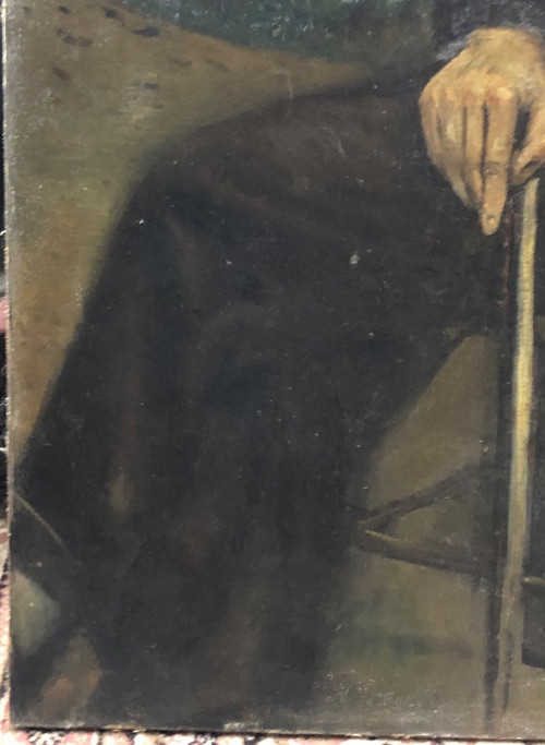 Important Portrait Of A Young Violinist - Oil On Canvas 1937 H 119cm