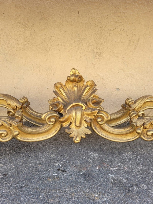 Console En Bois Doré De Style Louis XV, XIXème Siècle