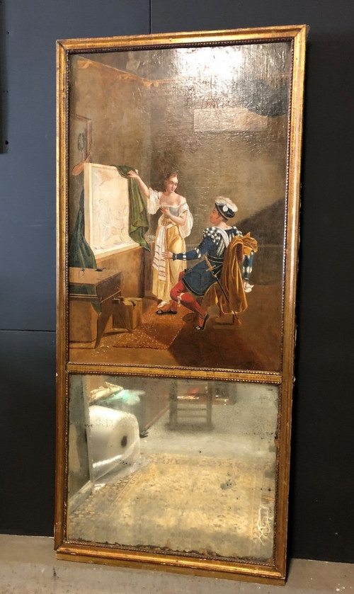 Trumeau Début XIXéme Restauration Charles X - miroir mercure