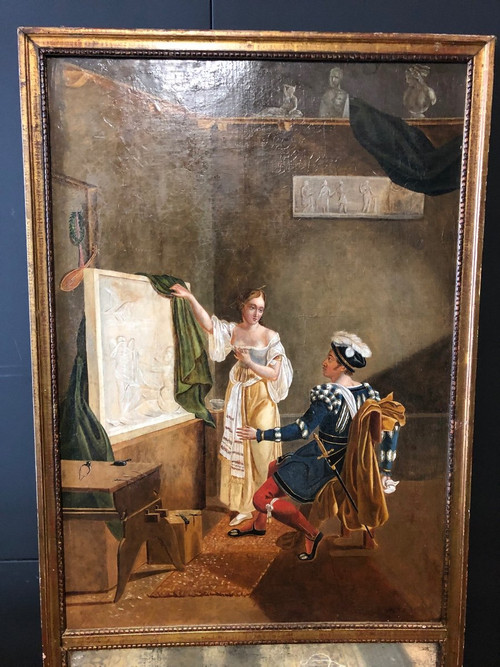 Trumeau Début XIXéme Restauration Charles X - miroir mercure