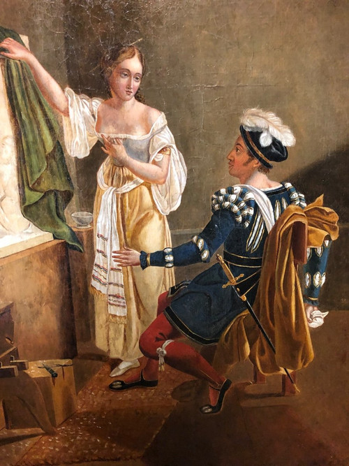 Trumeau Début XIXéme Restauration Charles X - miroir mercure