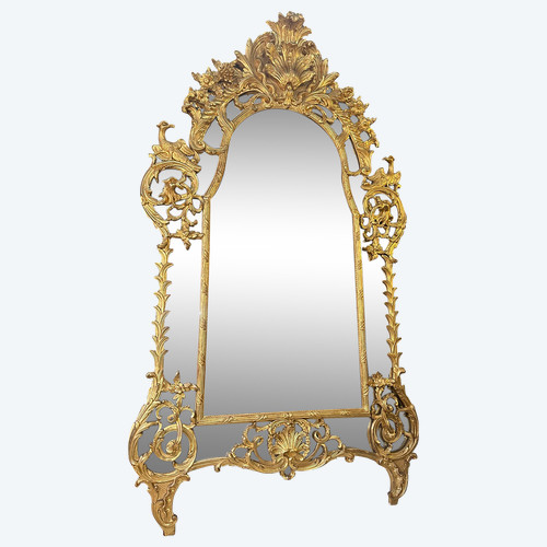 IMPORTANT MIROIR A PARCLOSES DE STYLE REGENCE EPOQUE NAPOLEON III