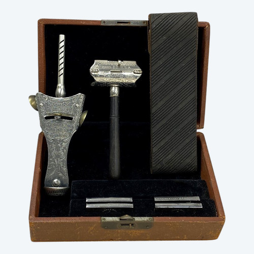 STAR KAMPFE BROS Hand Razor Set - USA, New-York - Circa 1900