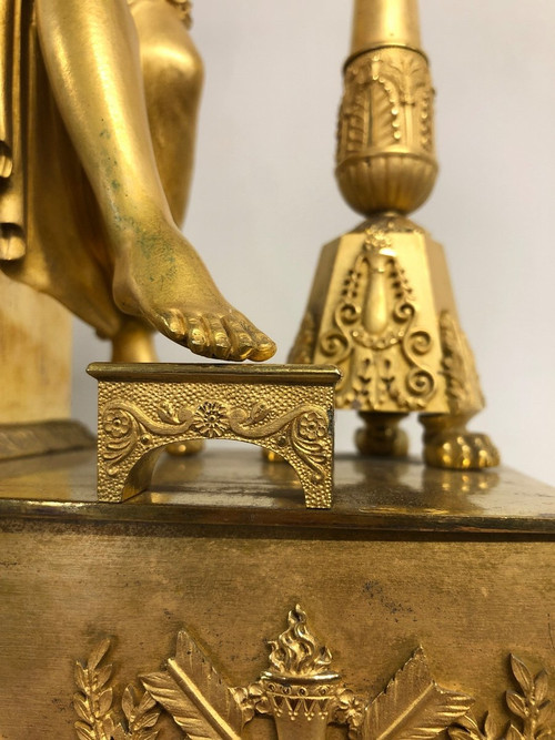 Gilt Bronze Pendulum Empire Restoration