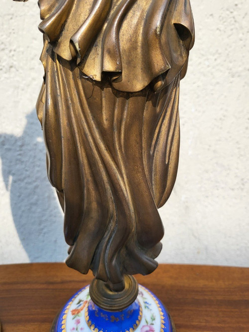 d'Après Canova, Danseuse Et Musicienne En Bronze, XIXème Siècle