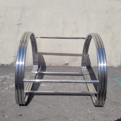 *Special offer *Ralph Lauren, Pair Of Large Chrome Armchairs, 20th Century