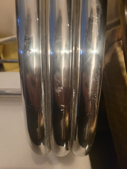 *Special offer *Ralph Lauren, Pair Of Large Chrome Armchairs, 20th Century