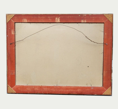 C Fabini, Aquarell, Der Sänftestuhl, Ende des 19. Jahrhunderts