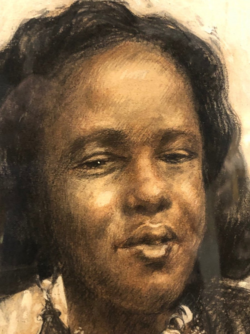 Henry Pontoy (1888-1956) Portrait De Femme Au Collier
