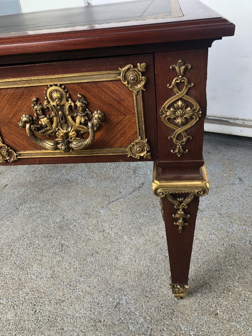 Bureau Plat style Louis XIV  Napoléon III Fabrication Krieger Faubourg Saint Antoine  Vers 1850