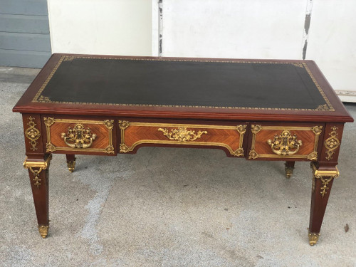 Bureau Plat style Louis XIV  Napoléon III Fabrication Krieger Faubourg Saint Antoine  Vers 1850