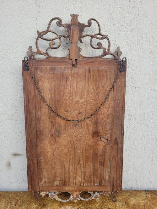 Mirror In Wood And Marble, Italy 19th Century