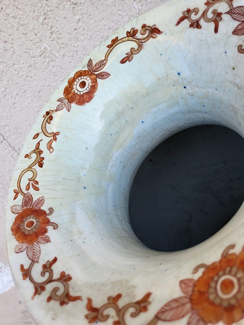 Grande vaso Imari con bronzo, fine del XIX secolo