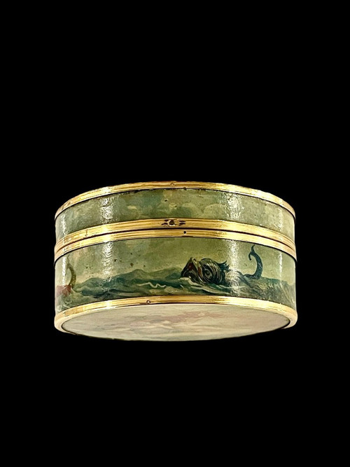 Martin varnish box decorated with Venus, Louis XVI period