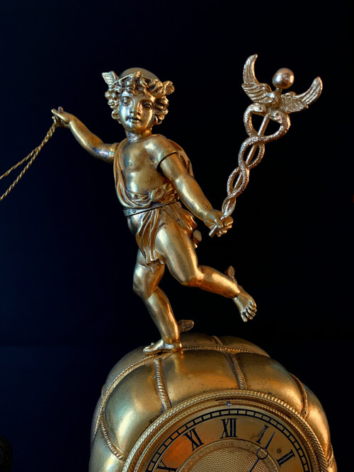 Claude Galle: Raro orologio Char De Mercure, periodo Impero.