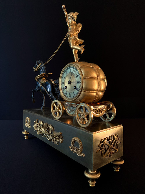 Claude Galle: Raro orologio Char De Mercure, periodo Impero.