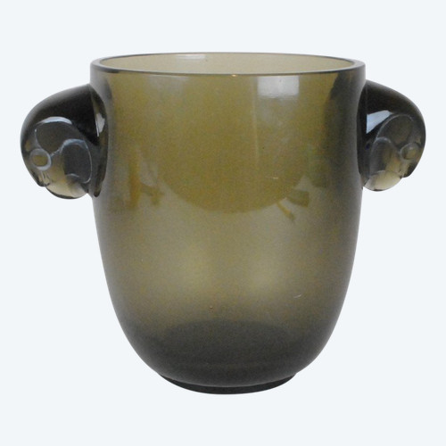 R Lalique, Vase Albert Ou Aux 'têtes De Faucons', Art Nouveau, 20th century