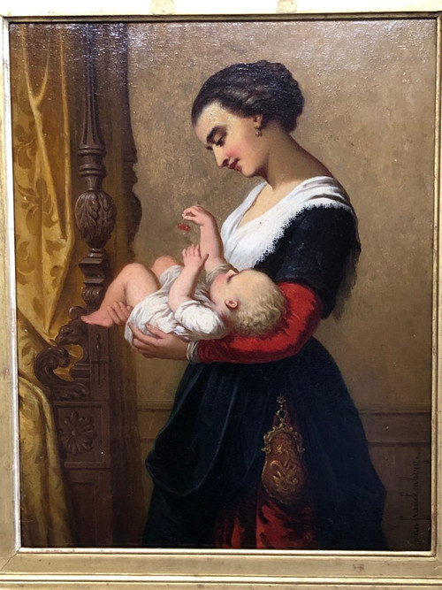 Désiré Oscar Van Franckenberg ( 1822- 1907) Huile Sur Panneau - XIXéme