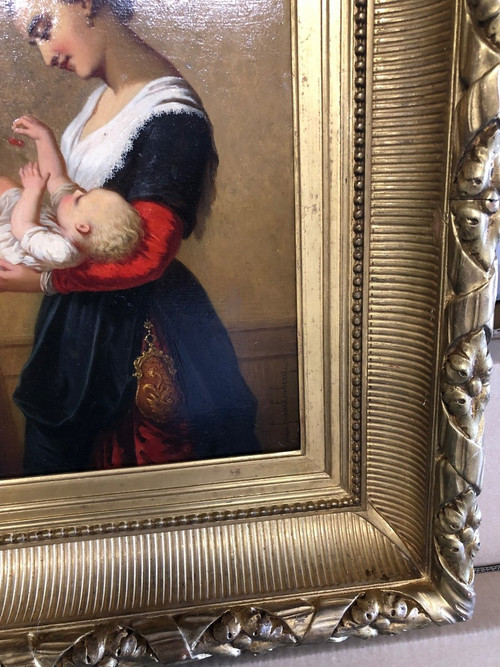 Désiré Oscar Van Franckenberg ( 1822- 1907) Huile Sur Panneau - XIXéme