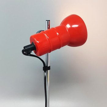 Superb 1970s red table lamp by Veneta Lumi