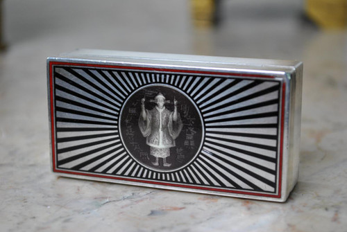 Scatola in Argento Smaltato