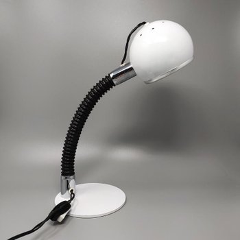 Stunning white Eyeball table lamp from the 1970s by Reggiani.