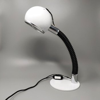 Stunning white Eyeball table lamp from the 1970s by Reggiani.