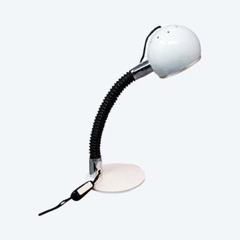 Stunning white Eyeball table lamp from the 1970s by Reggiani.