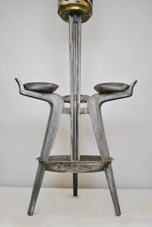 Planter In Silver And Gold Brass, 1950s
