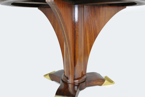 Jules Leleu, Guéridon art déco En Acajou, XXème Siècle