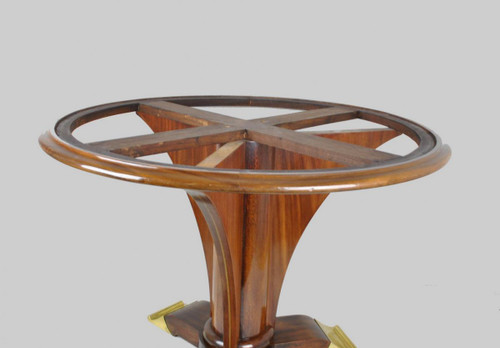 Jules Leleu, Guéridon art déco En Acajou, XXème Siècle