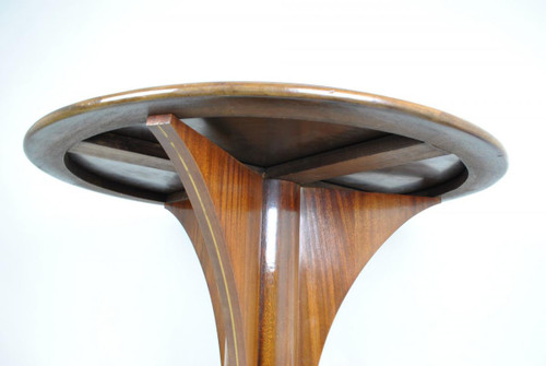 Jules Leleu, Guéridon art déco En Acajou, XXème Siècle