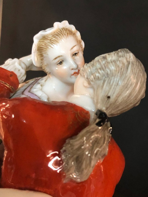 Coppia di gruppi di manifattura tedesca Frankenthal - Soggetti in porcellana